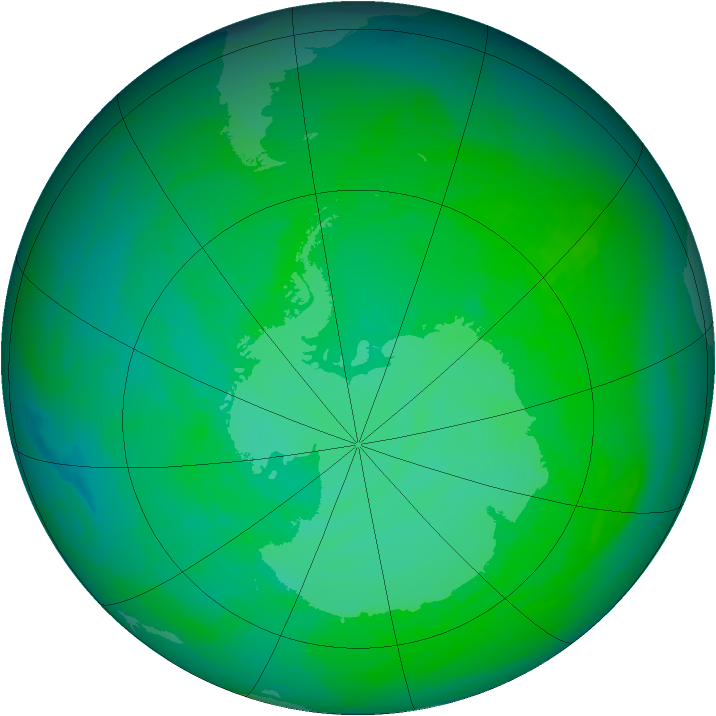 Ozone Map 1991-12-14